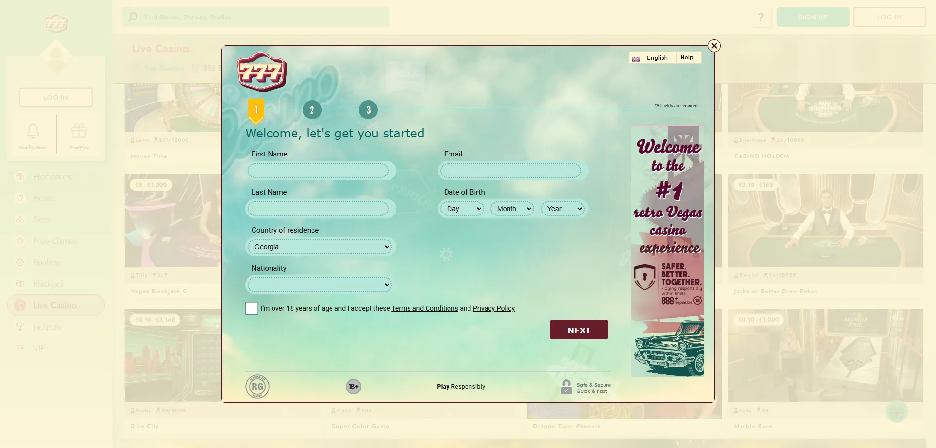 777 Casino app download steps for Android and iOS devices