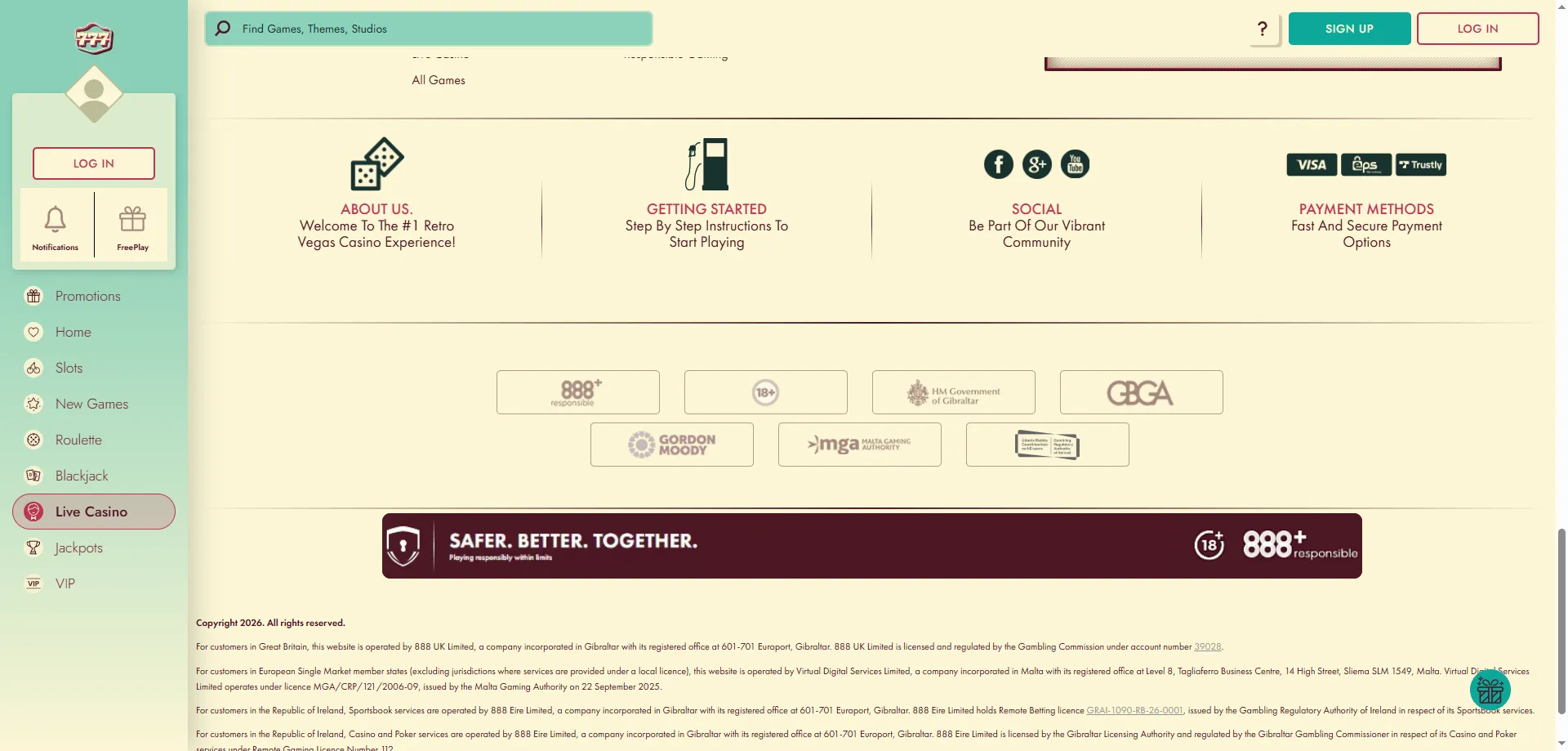 777 Casino deposit and withdrawal payment methods overview