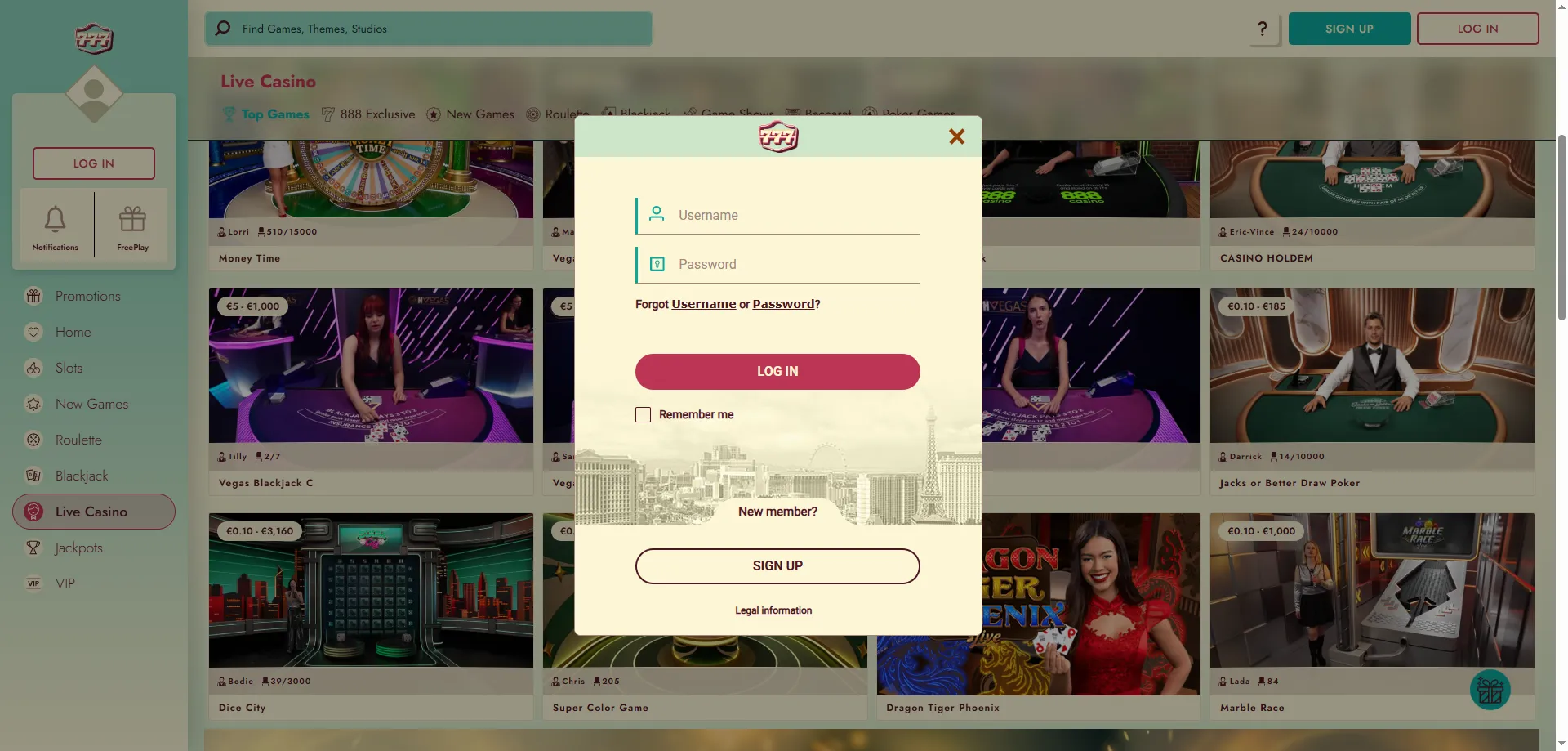 777 Casino login and registration &mdash; join today for real money play